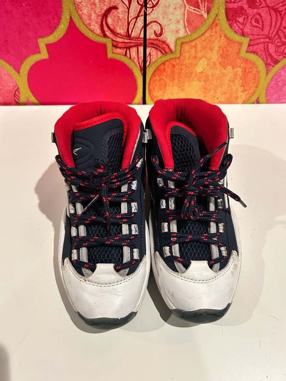 Mid GS Team USA Retro Basketball Shoes Navy Red White Kids Size 4.5Y
